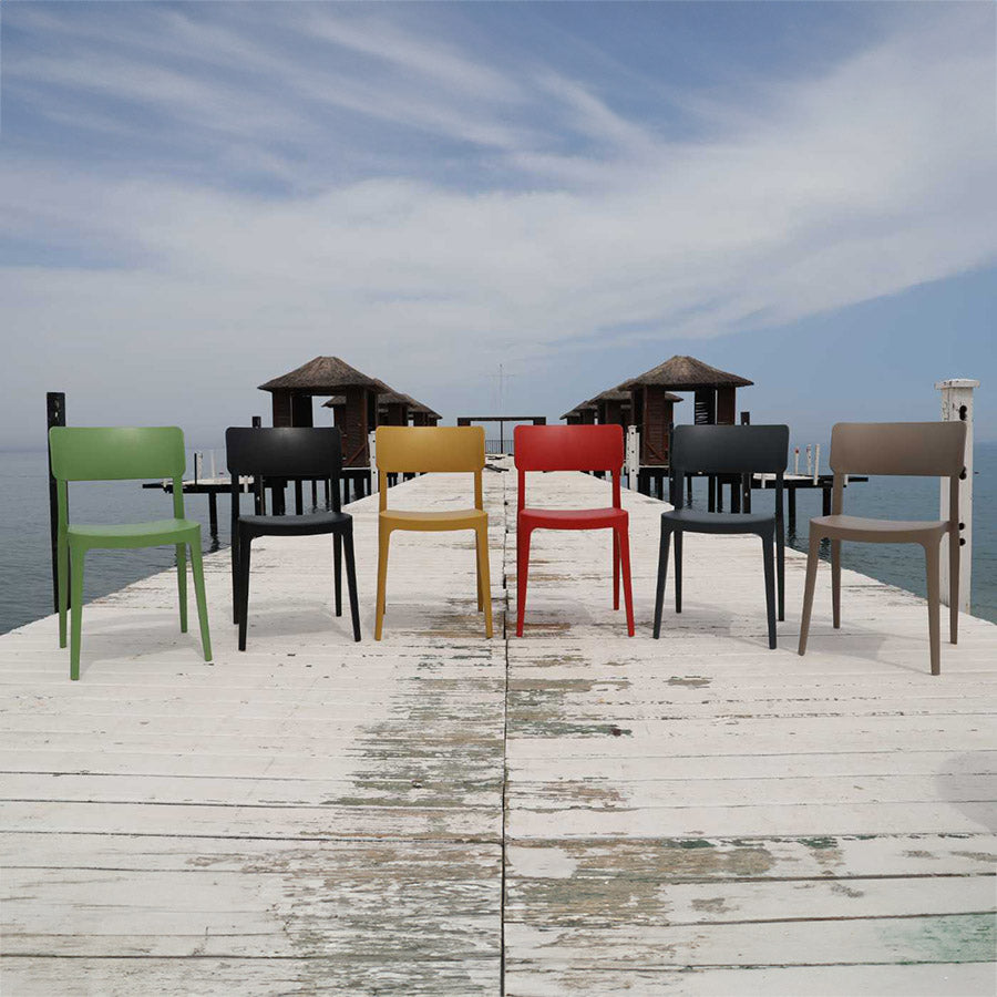 Vivo Polypropylene Side Chair One Piece All Colours Lifestyle Image