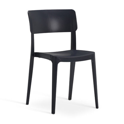 Vivo Polypropylene Side Chair One Piece Dark Grey