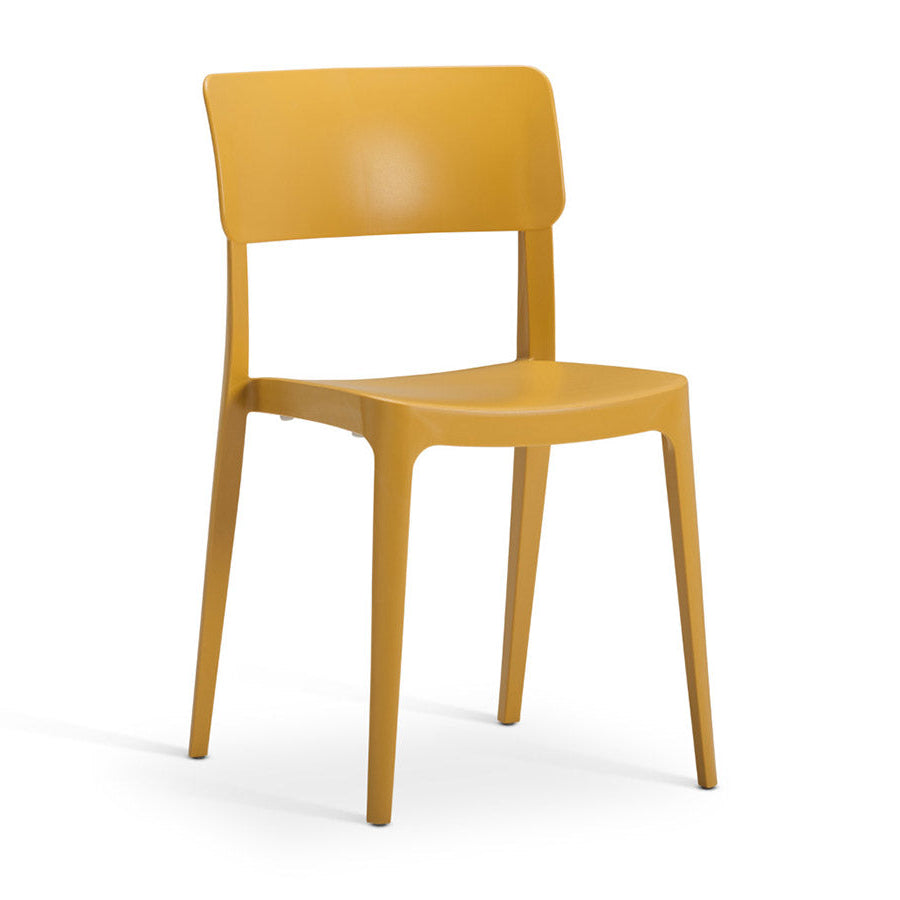 Vivo Polypropylene Side Chair One Piece Mustard