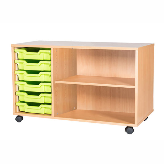 Smart Storage 6 Shallow Tray Unit with 1 Shelf