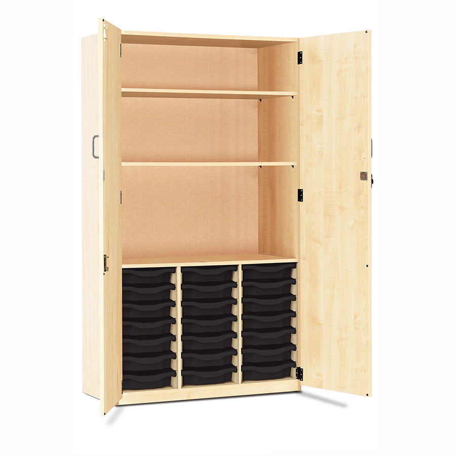 21 Tray Storage Cupboard with Full Locking Doors