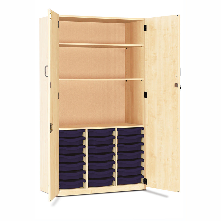 21 Tray Storage Cupboard with Full Locking Doors