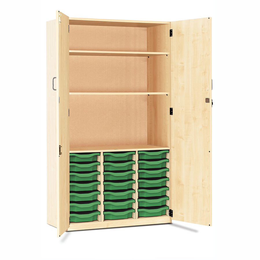 21 Tray Storage Cupboard with Full Locking Doors