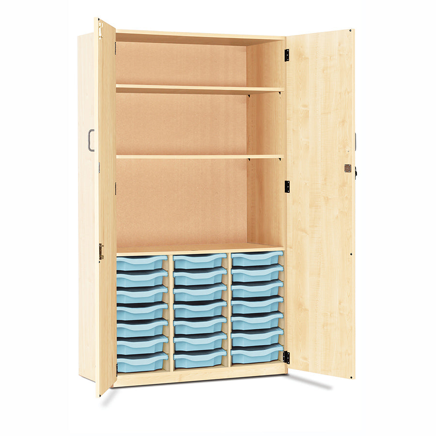 21 Tray Storage Cupboard with Full Locking Doors