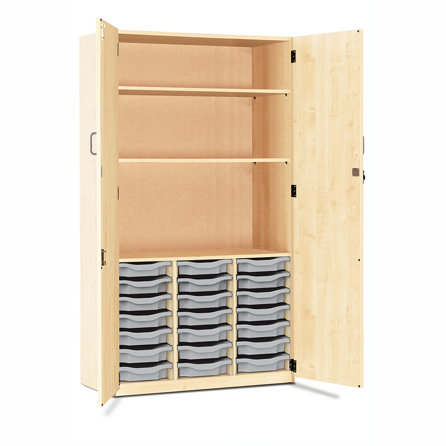 21 Tray Storage Cupboard with Full Locking Doors