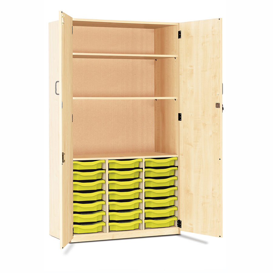 21 Tray Storage Cupboard with Full Locking Doors