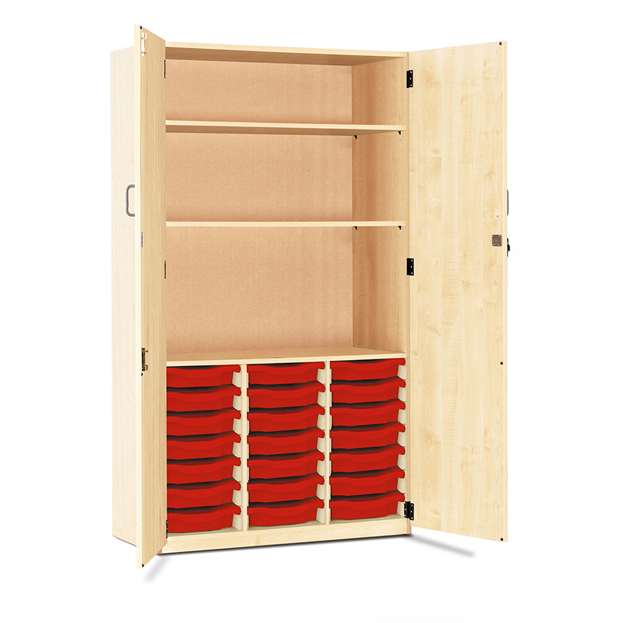 21 Tray Storage Cupboard with Full Locking Doors