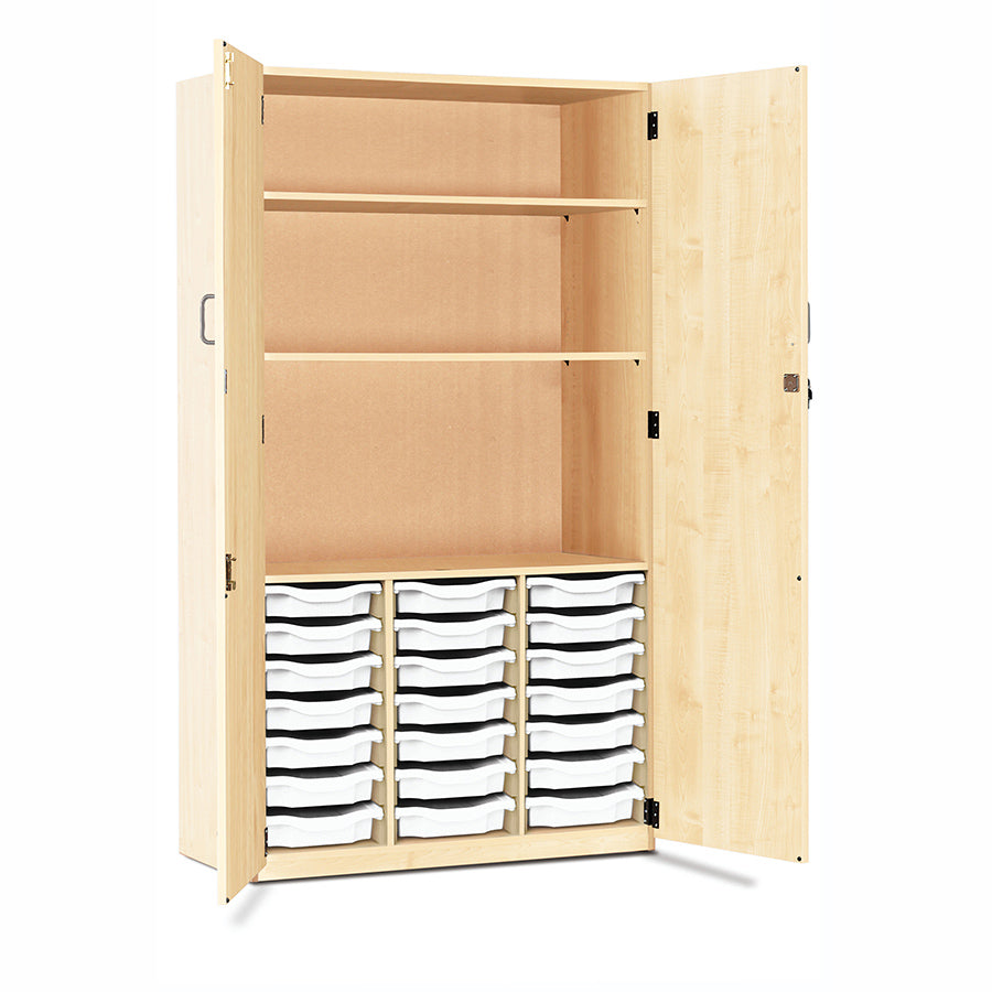 21 Tray Storage Cupboard with Full Locking Doors