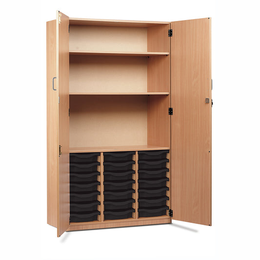 21 Tray Storage Cupboard with Full Locking Doors