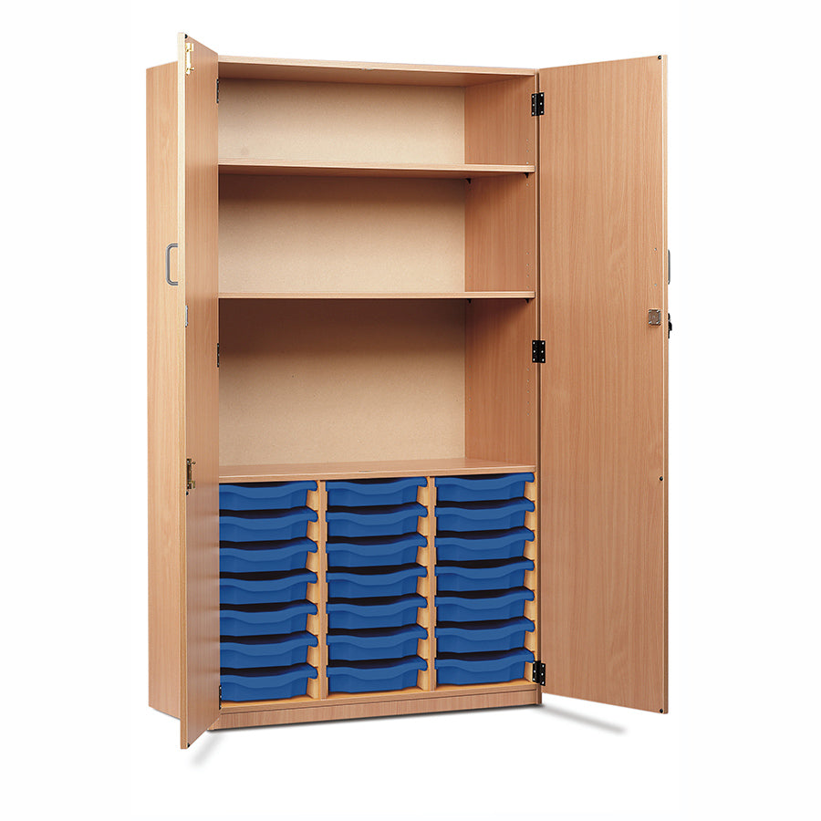 21 Tray Storage Cupboard with Full Locking Doors
