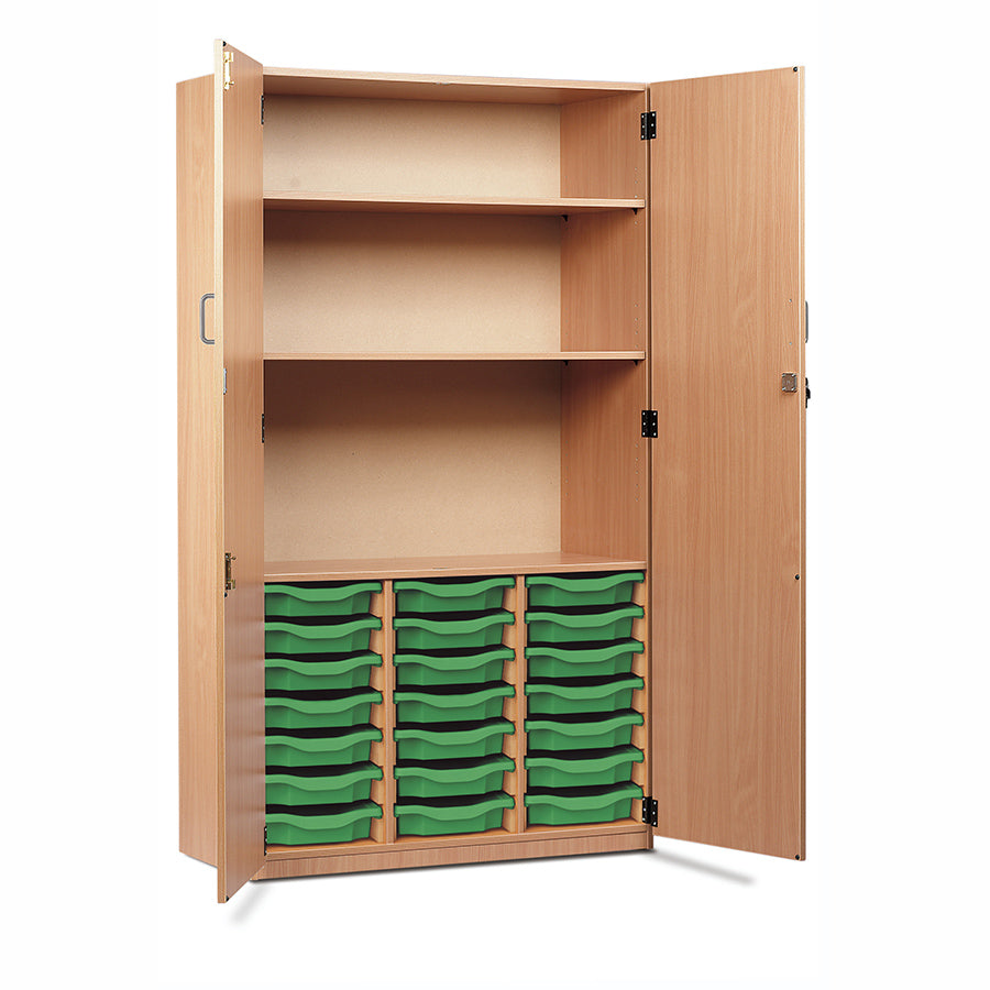 21 Tray Storage Cupboard with Full Locking Doors