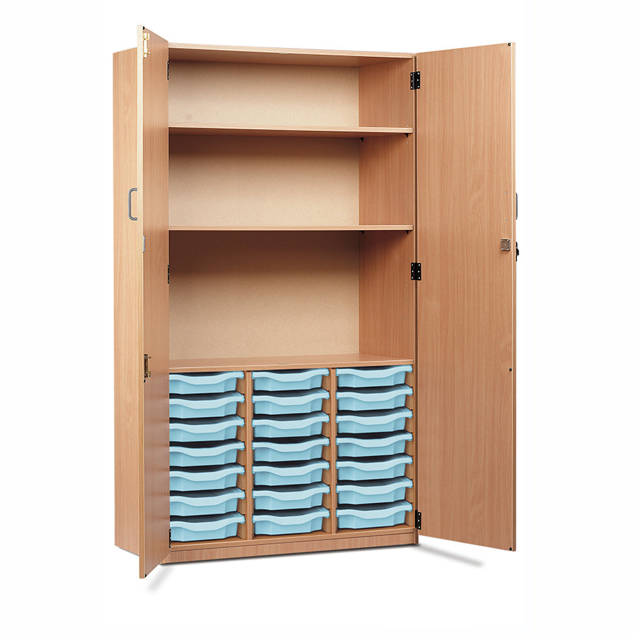 21 Tray Storage Cupboard with Full Locking Doors