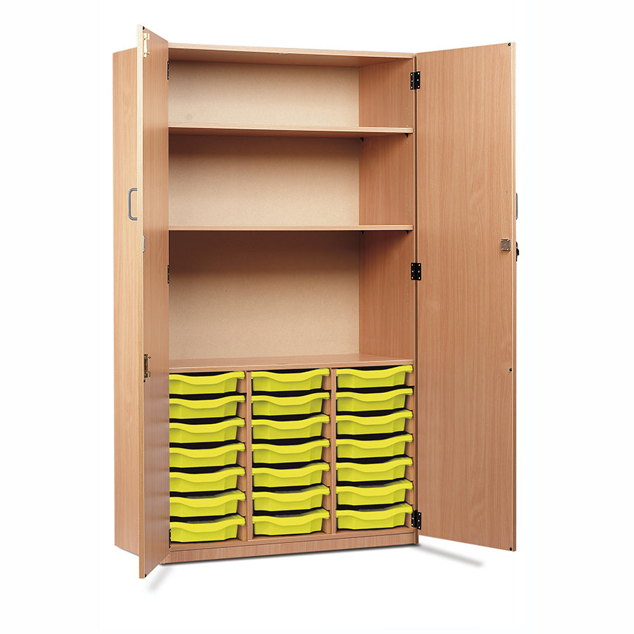 21 Tray Storage Cupboard with Full Locking Doors