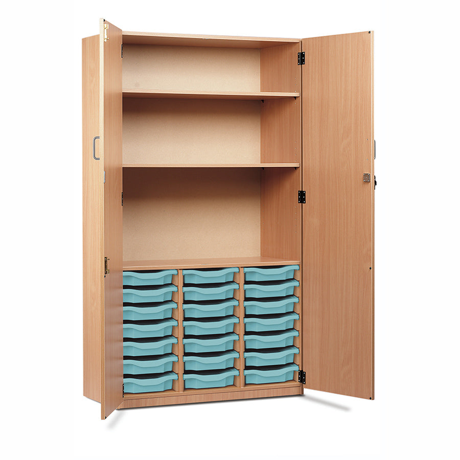 21 Tray Storage Cupboard with Full Locking Doors