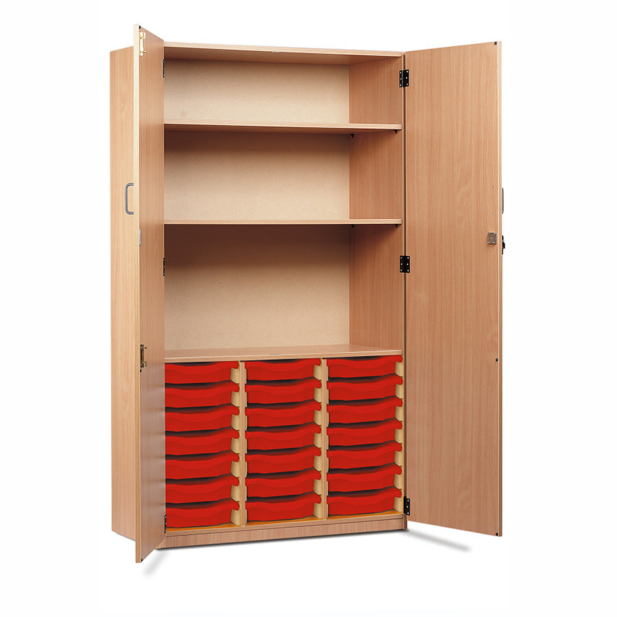 21 Tray Storage Cupboard with Full Locking Doors