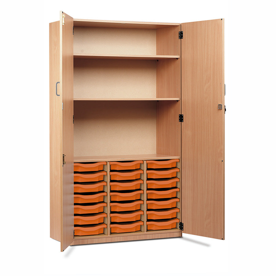 21 Tray Storage Cupboard with Full Locking Doors