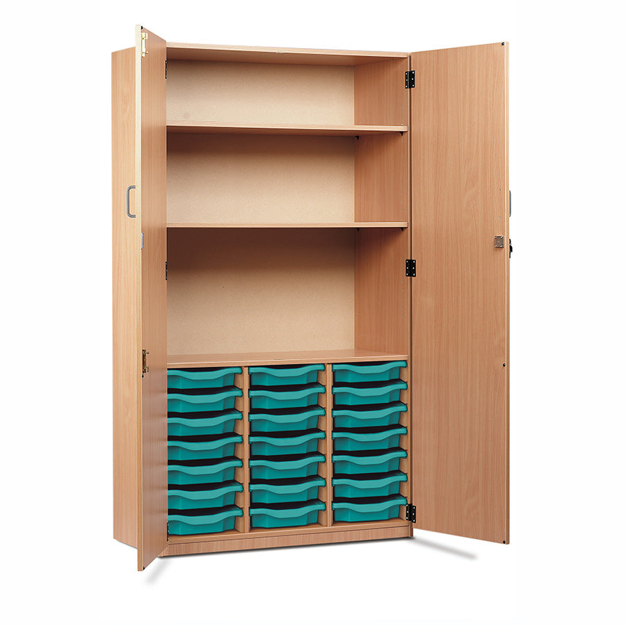 21 Tray Storage Cupboard with Full Locking Doors