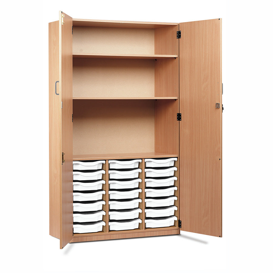 21 Tray Storage Cupboard with Full Locking Doors