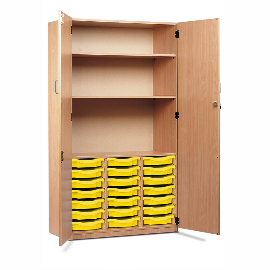 21 Tray Storage Cupboard with Full Locking Doors