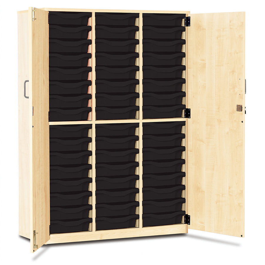 48 Tray Storage Cupboard with Full Locking Doors