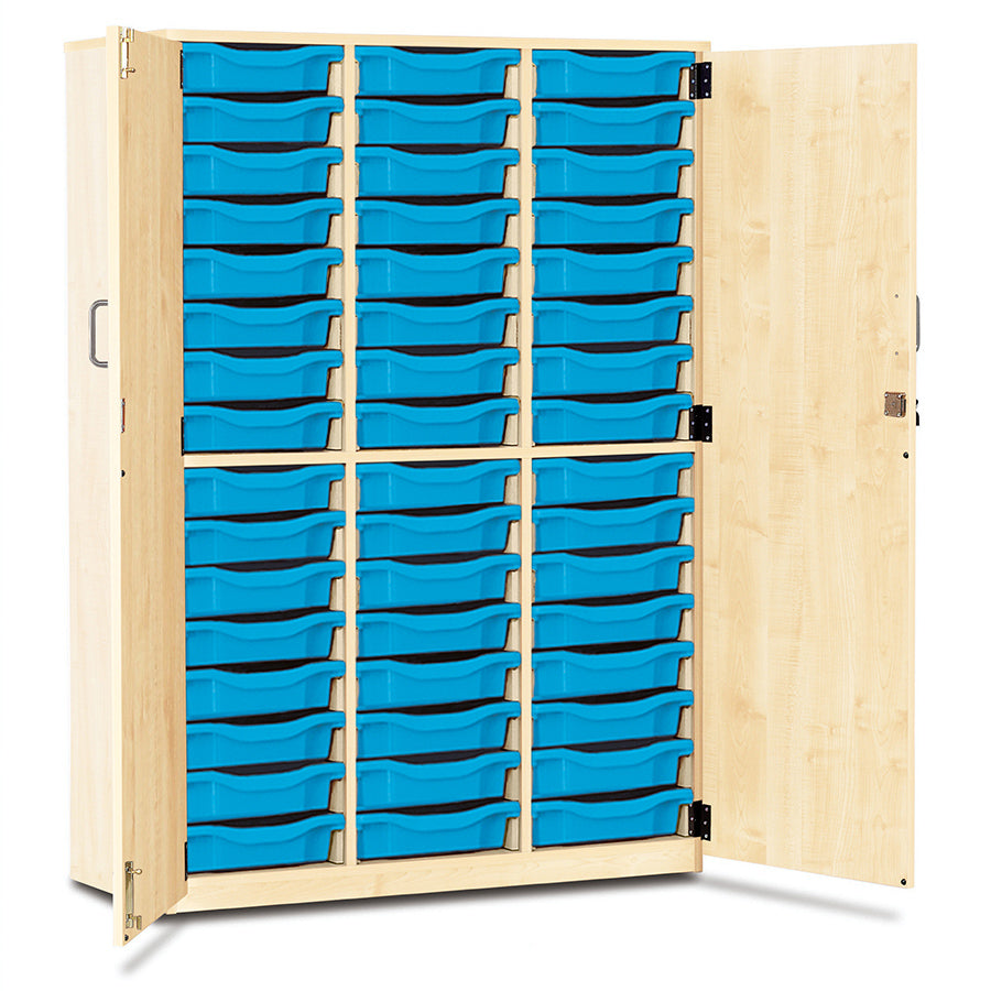 48 Tray Storage Cupboard with Full Locking Doors