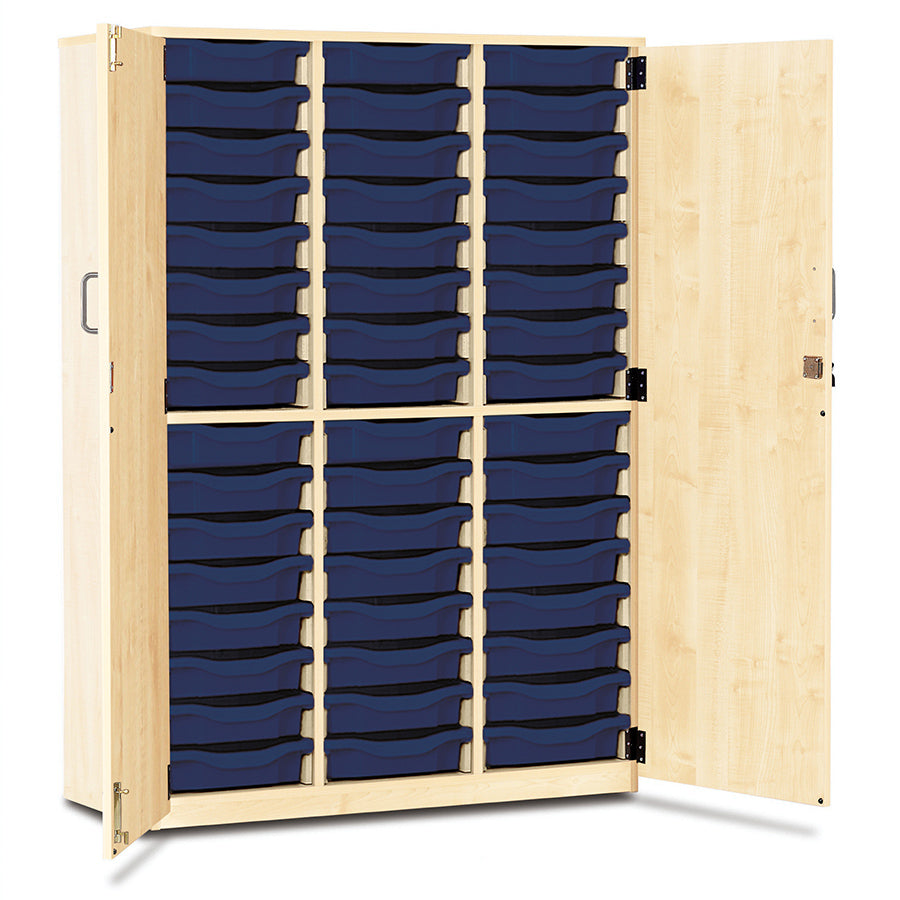 48 Tray Storage Cupboard with Full Locking Doors