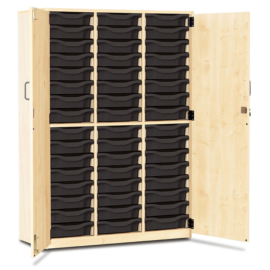 48 Tray Storage Cupboard with Full Locking Doors