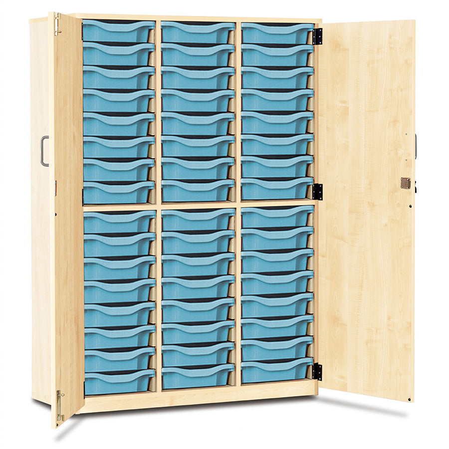 48 Tray Storage Cupboard with Full Locking Doors
