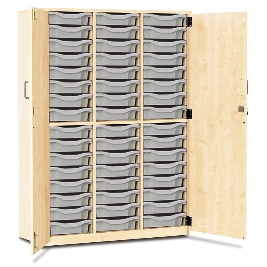 48 Tray Storage Cupboard with Full Locking Doors