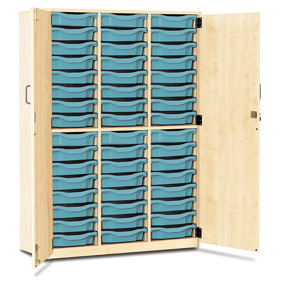 48 Tray Storage Cupboard with Full Locking Doors