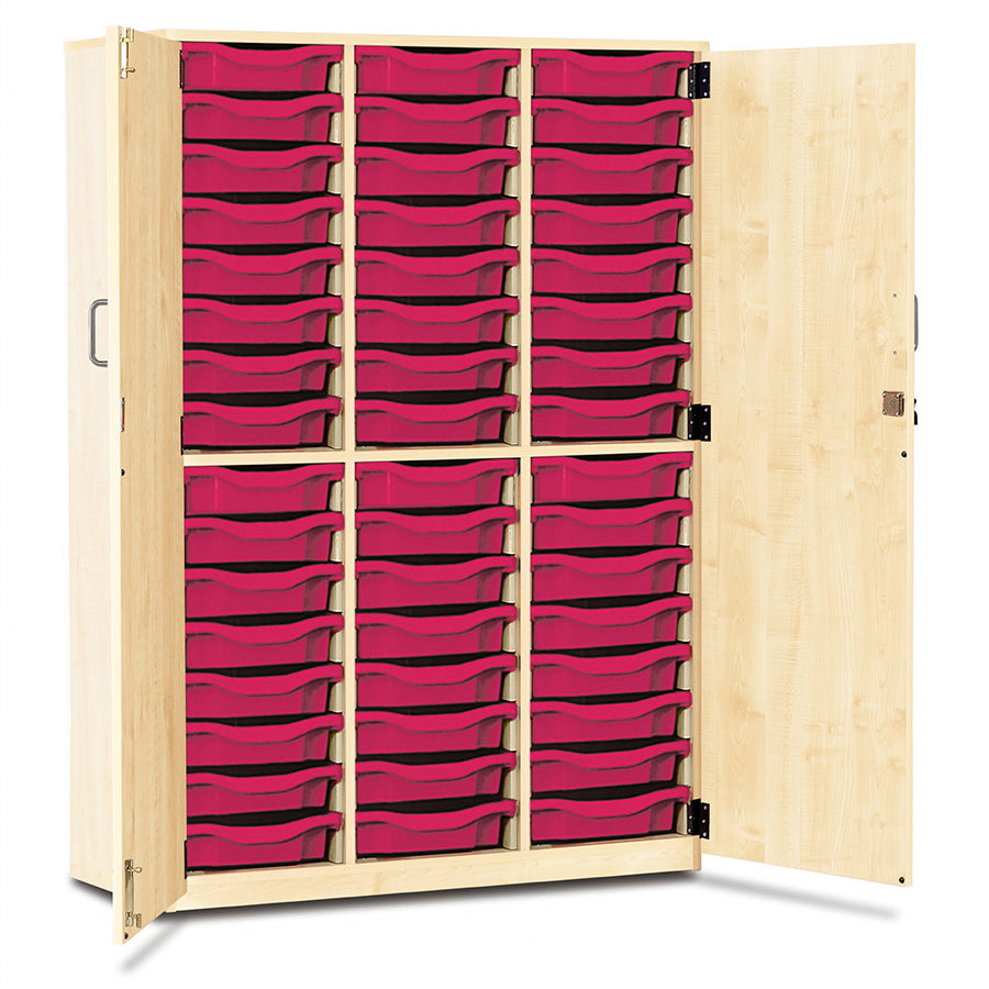 48 Tray Storage Cupboard with Full Locking Doors
