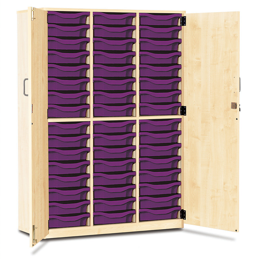 48 Tray Storage Cupboard with Full Locking Doors