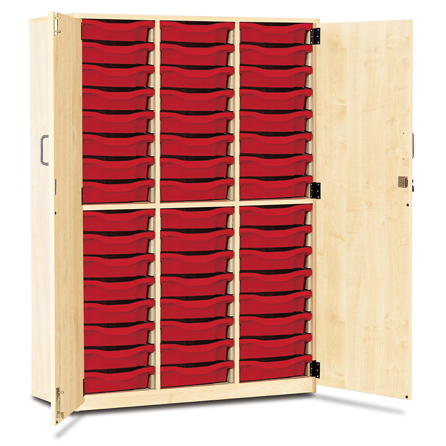48 Tray Storage Cupboard with Full Locking Doors