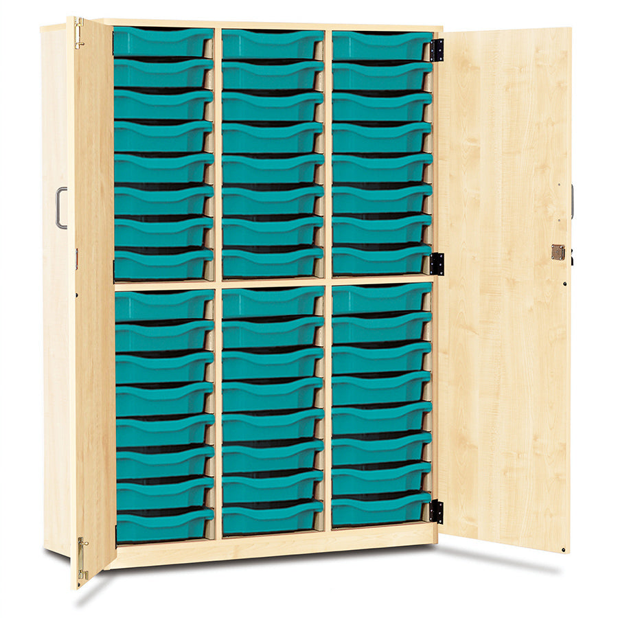 48 Tray Storage Cupboard with Full Locking Doors