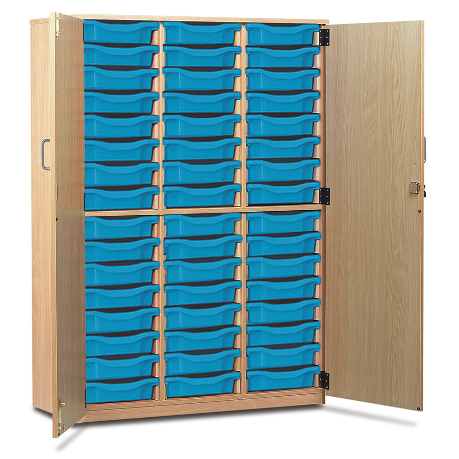 48 Tray Storage Cupboard with Full Locking Doors