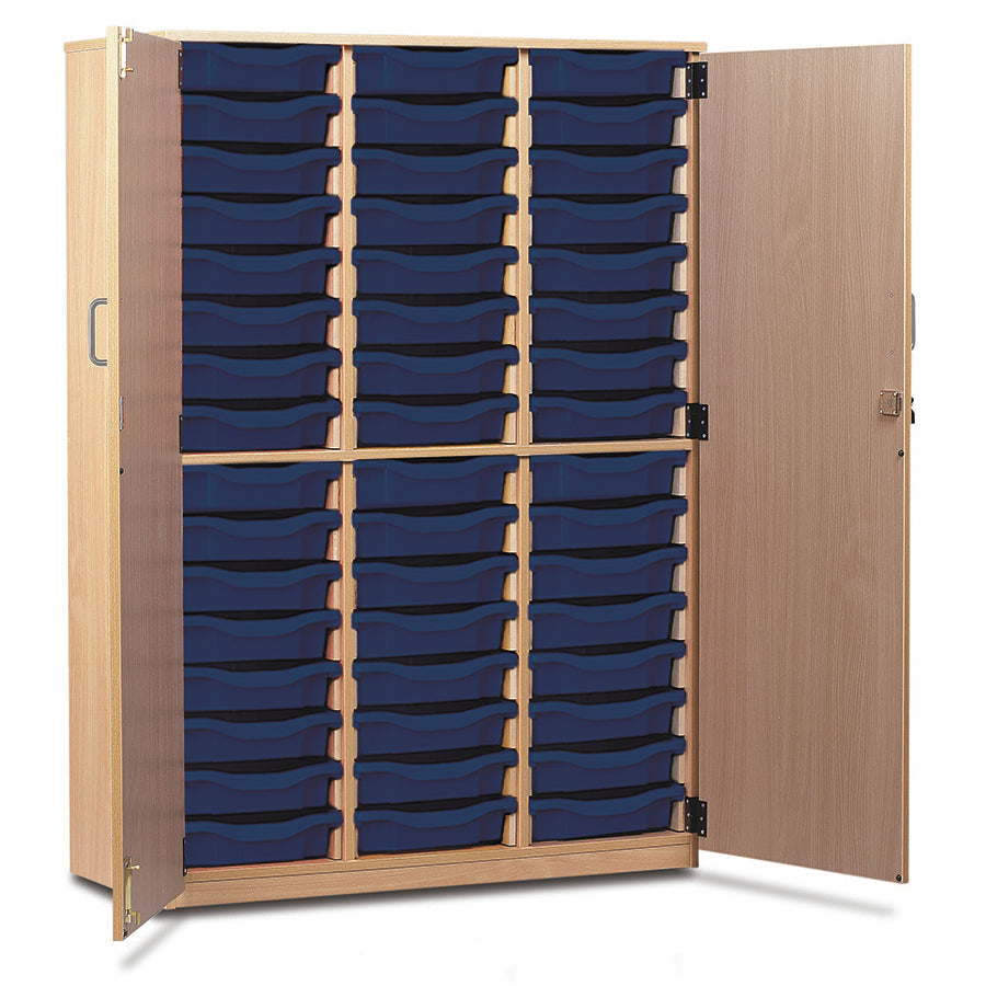 48 Tray Storage Cupboard with Full Locking Doors