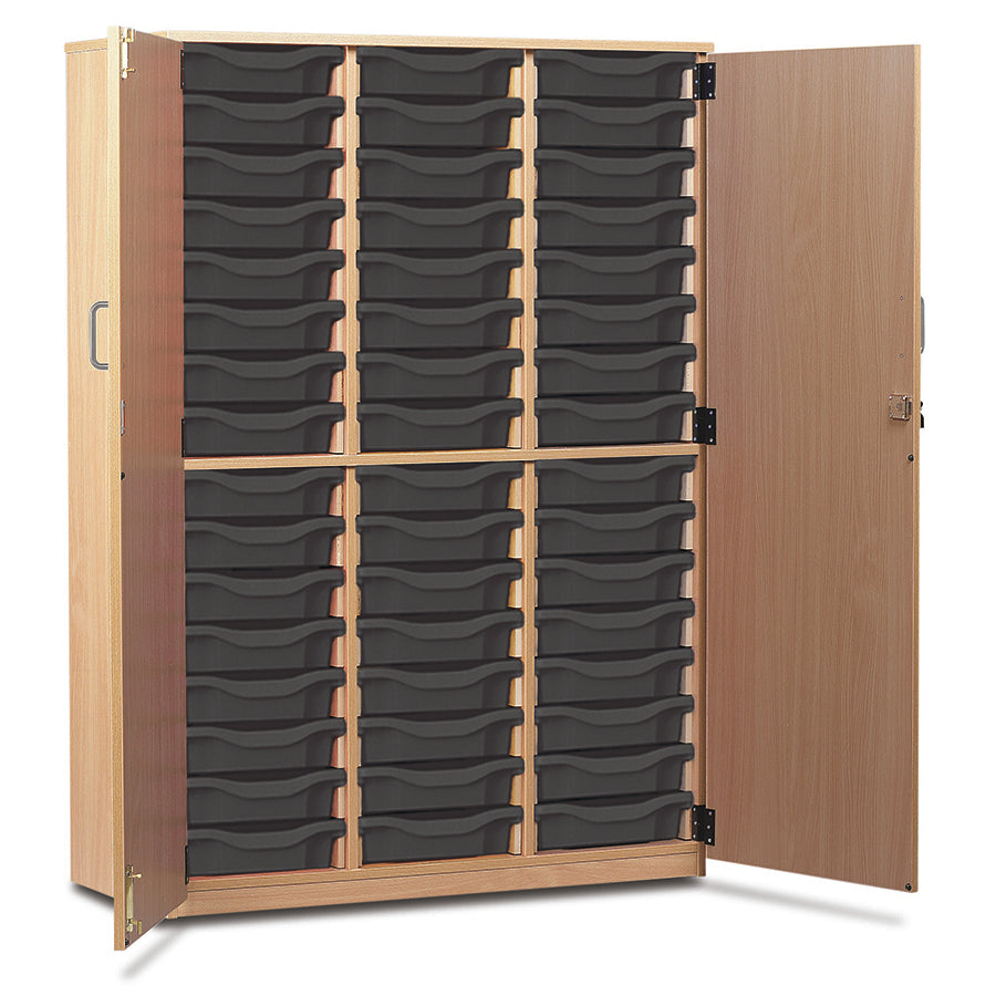 48 Tray Storage Cupboard with Full Locking Doors