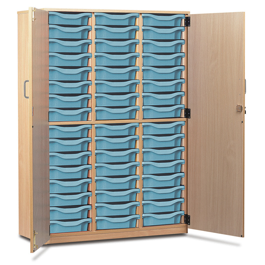 48 Tray Storage Cupboard with Full Locking Doors