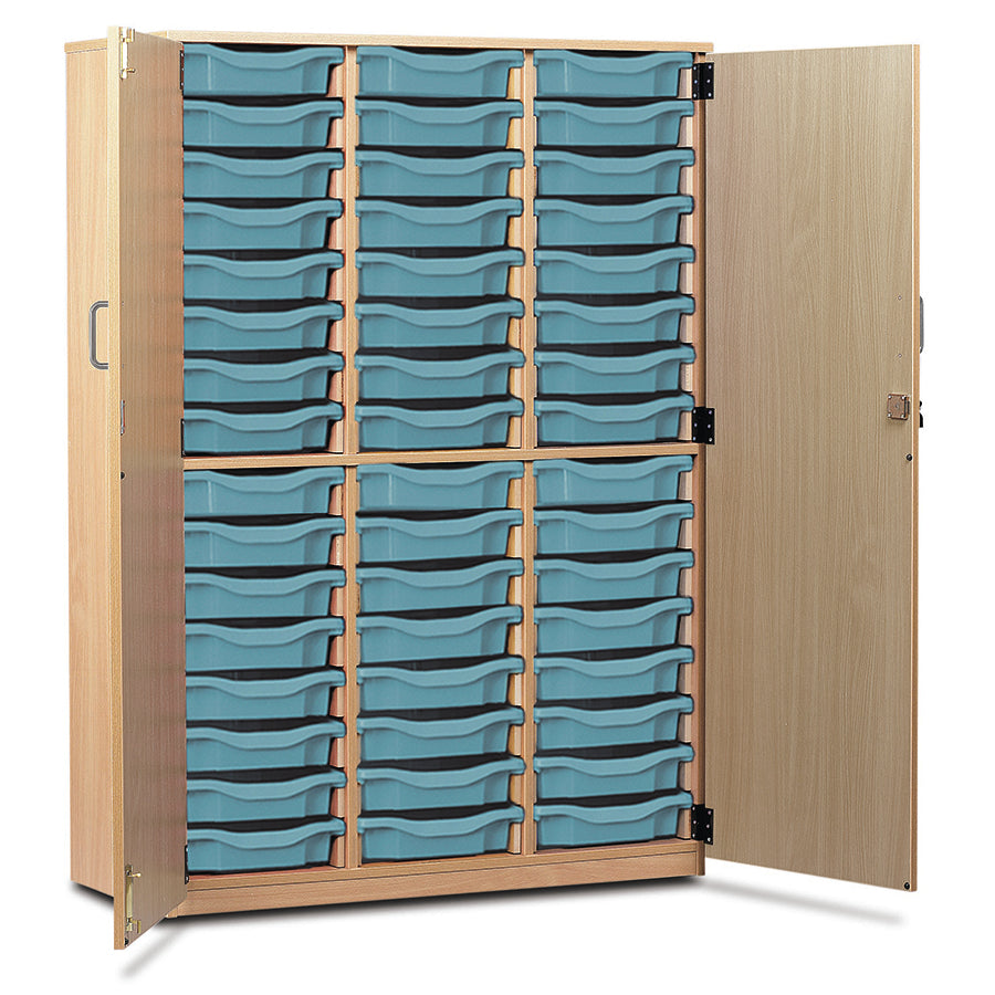 48 Tray Storage Cupboard with Full Locking Doors