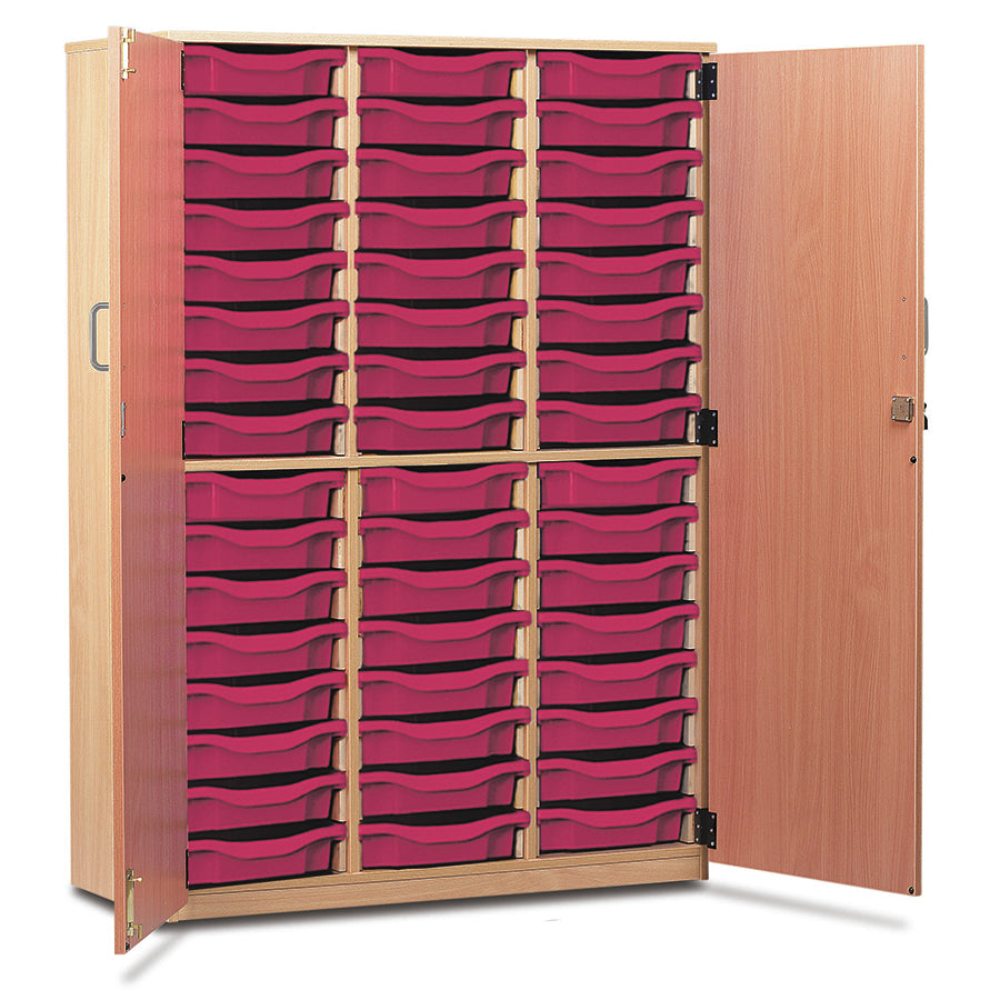 48 Tray Storage Cupboard with Full Locking Doors