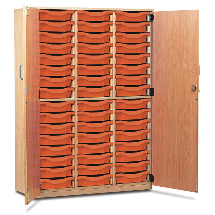 48 Tray Storage Cupboard with Full Locking Doors