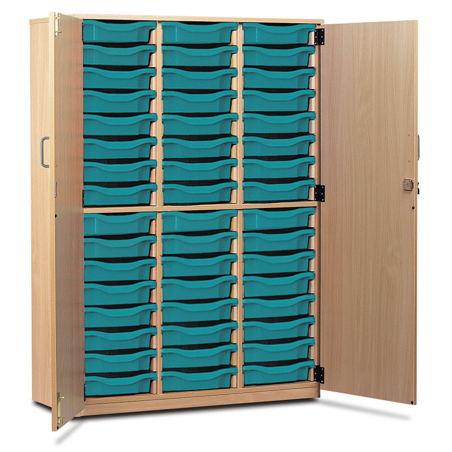 48 Tray Storage Cupboard with Full Locking Doors