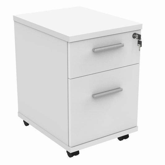 WORKSPACE NOW 2 DRAWER MOBILE PEDESTAL WHITE