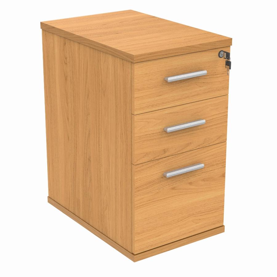 WORKSPACE NOW 3 DRAWER DESK HIGH PEDESTAL D600MM BEECH