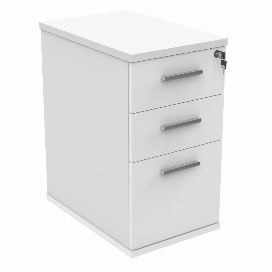 WORKSPACE NOW 3 DRAWER DESK HIGH PEDESTAL D600MM WHITE