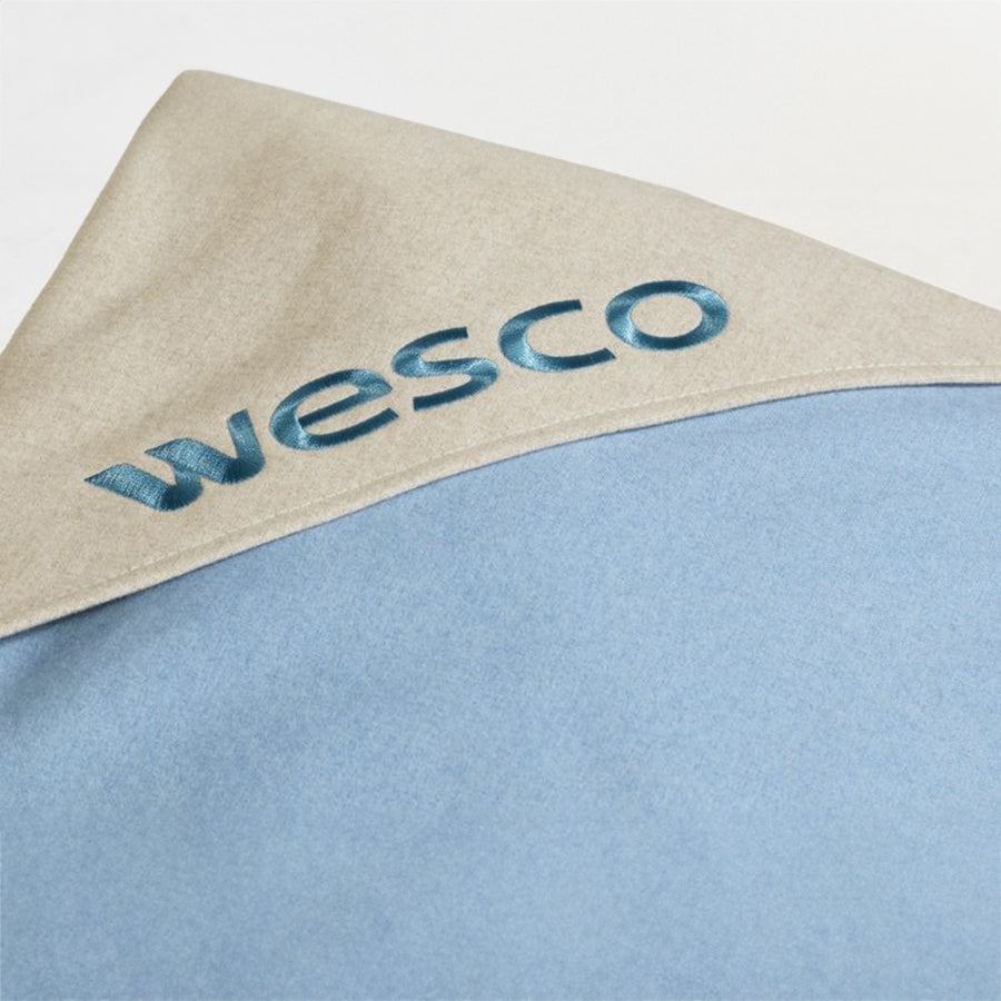 Wesco Seaty Comfort Cushion Kid Light Blue Label Close Up