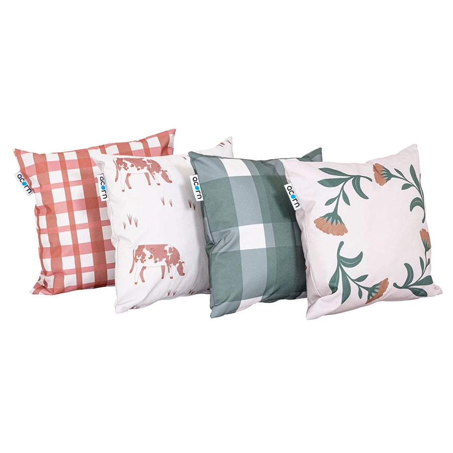 Willowbrook Acorn Farmhouse Scatter Cushions DFEU001 Pack of 4 showerproof polyester cushions