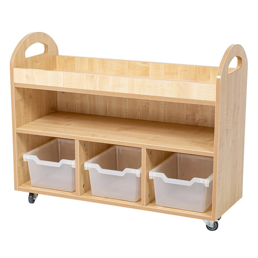 Willowbrook Art Trolley with 3 clear tubs DFEC092T Childrens Furniture