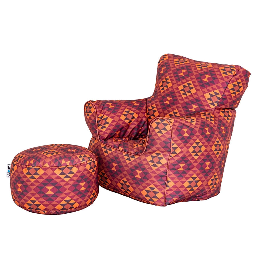 Willowbrook Bohemian Beanbag Chair and Footstool DFEU051 Childrens Furniture