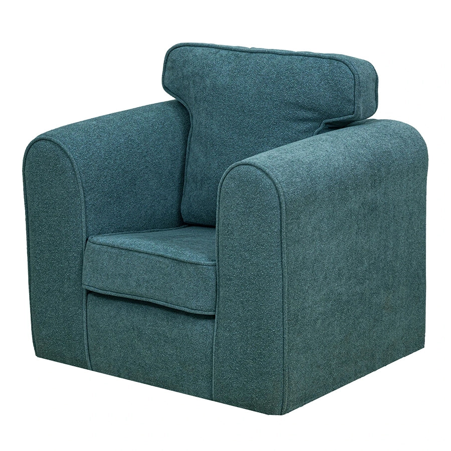 Willowbrook Bohemian Bouclé Chair for Children Aqua DFEU213 Childrens Furniture Soft Sofa Seating